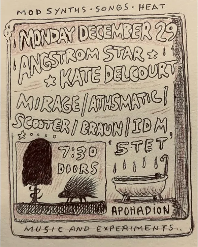 Poster for December 29 at the Apohadion