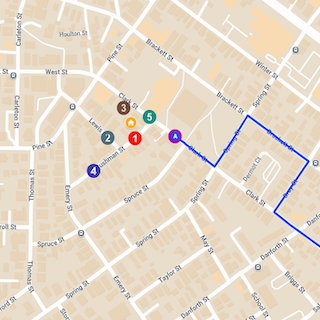 Street map of the West End of Portland Maine